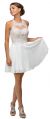 Main image of Sheer Lace Bodice Chiffon Short Homecoming Prom Party Dress